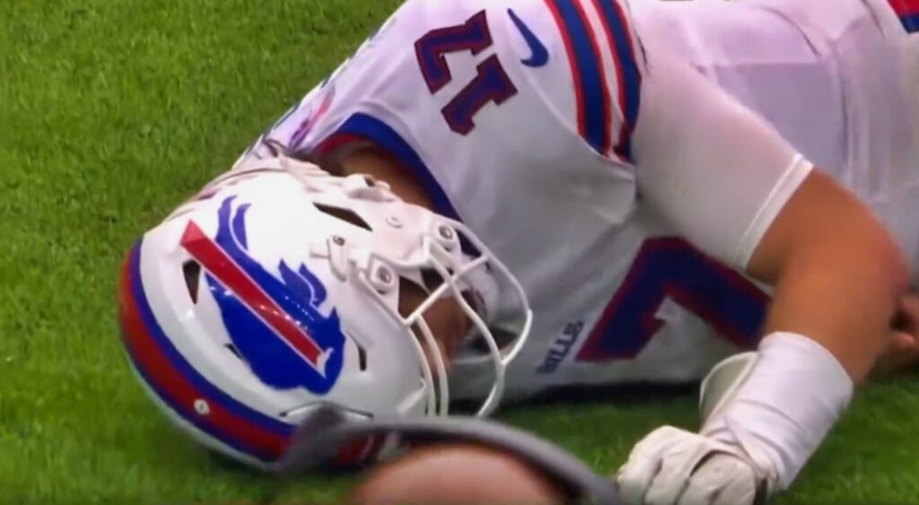 Josh Allen on ground