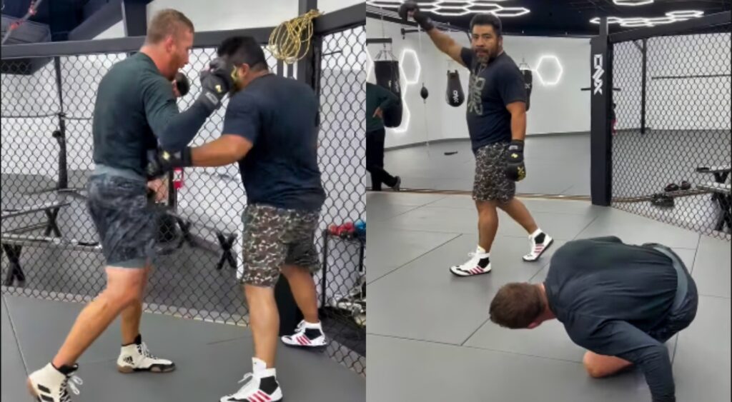 Watch Justin Gaethje Get Dropped in Training by His Coach