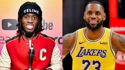 Kai Cenat channels LeBron James' energy after tasting the Lakers star's signature Hennessy.