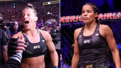 Kayla Harrison and Julianna Pena trash talk