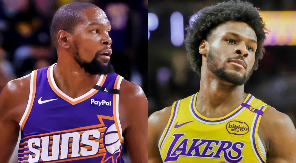 Kevin Durant responded to criticism for trying to block Bronny James in a recent game