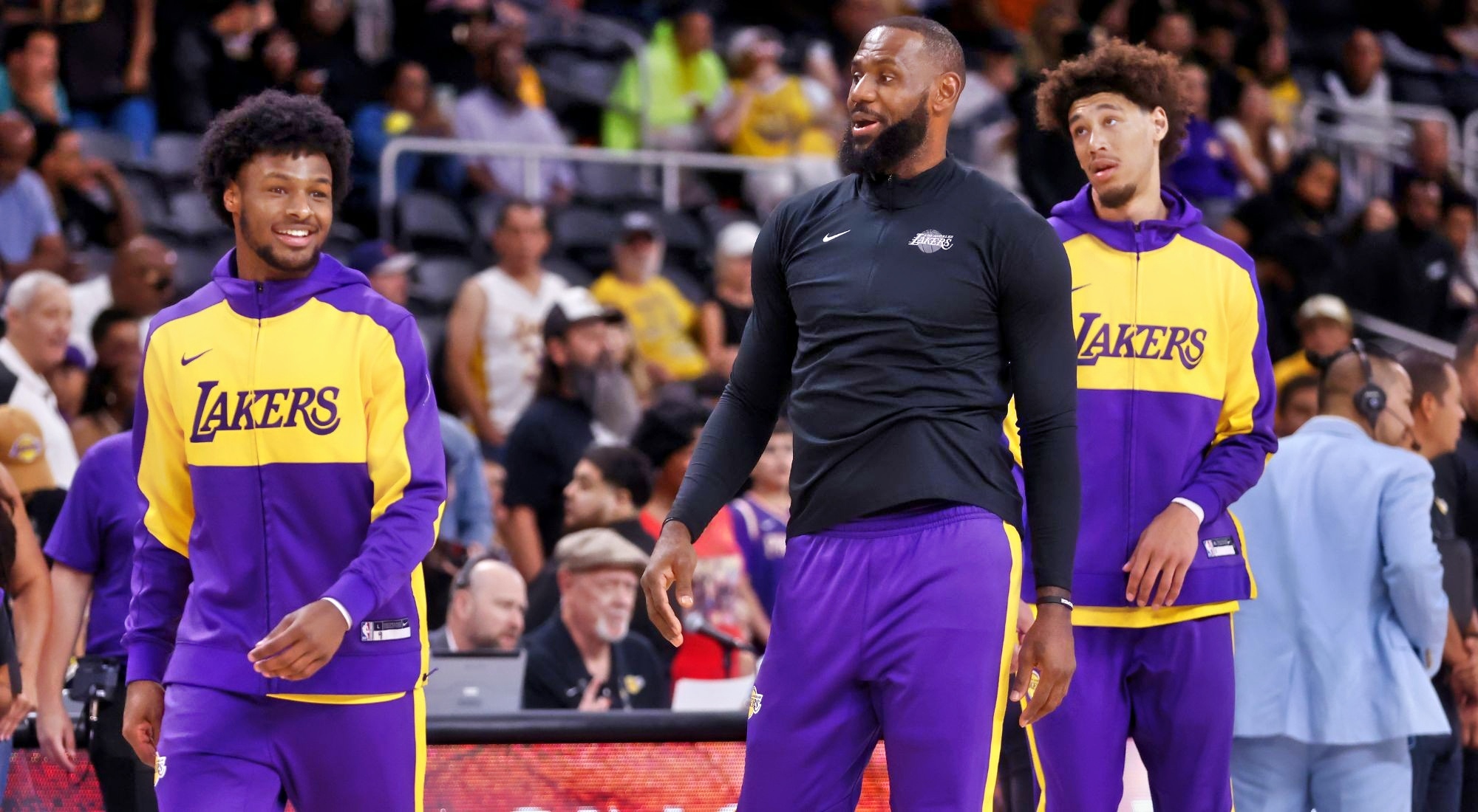 LeBron James Directs Bronny James Question To His Son