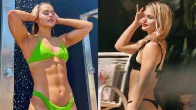 Luana Alonso posing in bikinis