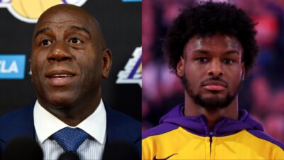 Magic Johnson praises Bronny James' strong defense and NBA potential.