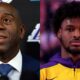 Magic Johnson praises Bronny James' strong defense and NBA potential.