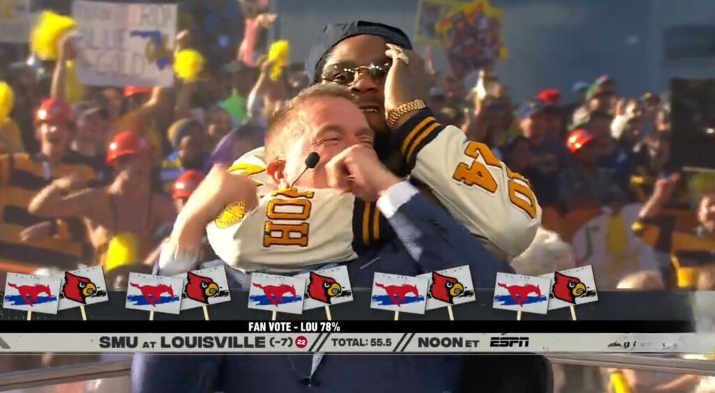 Marshawn Lynch choking out Kirk Herbstreit.