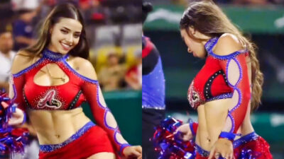 Photos of Mexican baseball cheerleader performing routine