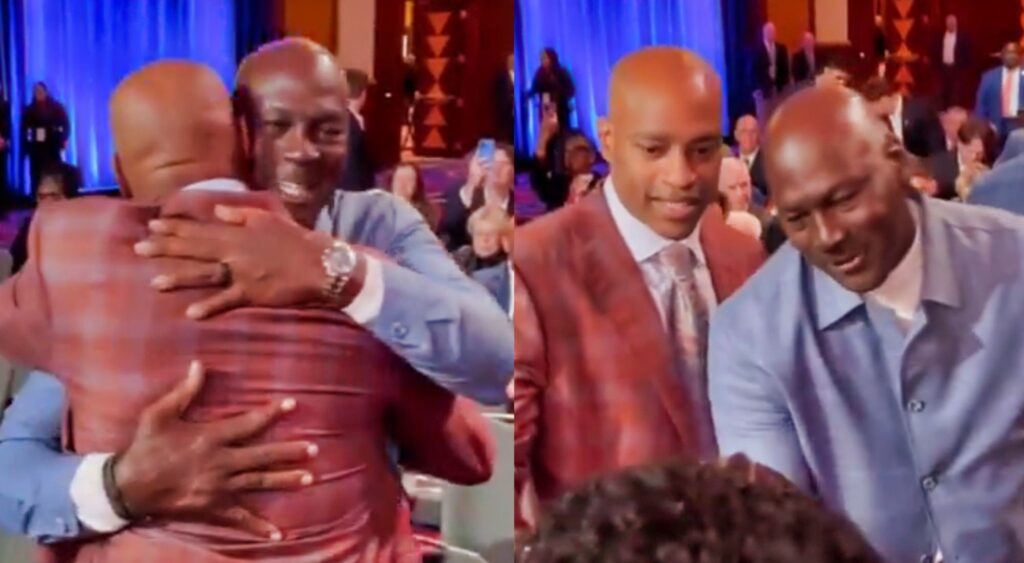 Michael Jordan congratulated Vince Carter on his HOF induction