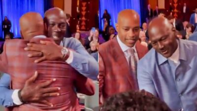 Michael Jordan congratulated Vince Carter on his HOF induction