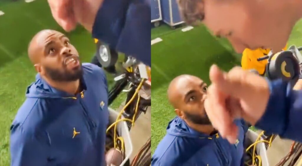 Michigan Wolverines staffer confronting fan