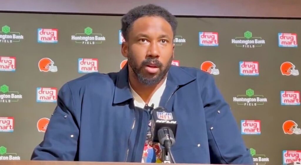 Myles Garrett calling out Browns fans for cheering after Deshaun Watson injury