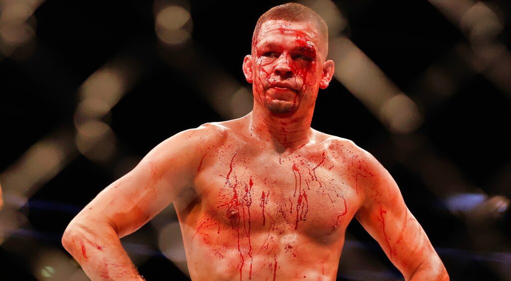 Nate Diaz shows his disappointment at BMF contenders