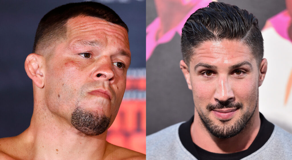 Nate Diaz and Brendan Schaub had a tense encounter