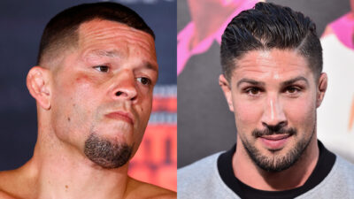 Nate Diaz and Brendan Schaub had a tense encounter