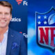 Photo of Scott Hanson smiling and photo of NFL logo