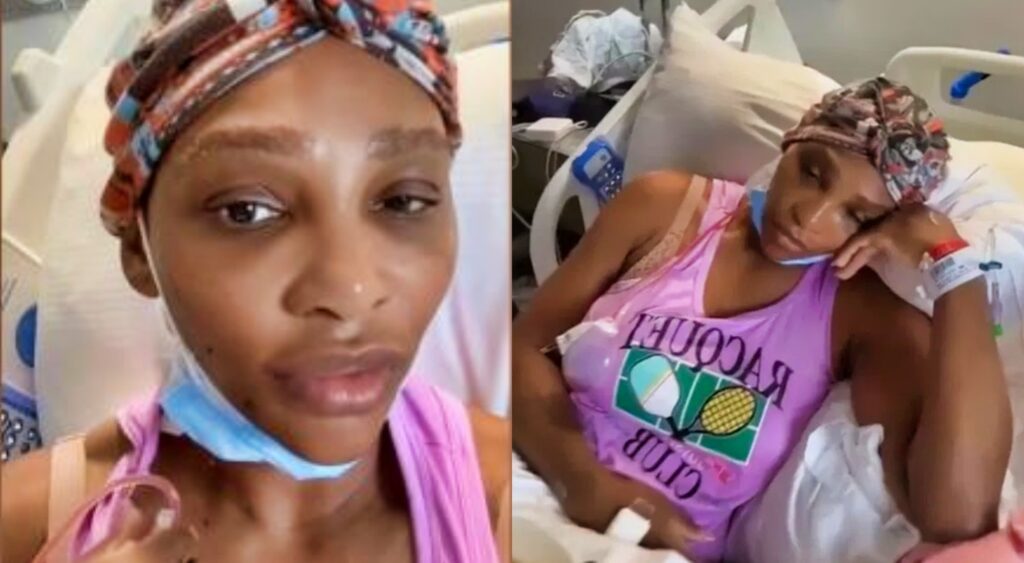 Serena Williams in hospital