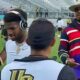 Shedeur Sanders and Cam Newton on he field