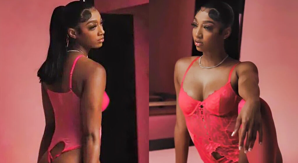 Social Media Is Calling Out Angel Reese After She Left Everyone's Jaw On The Floor With Her Buns Out In New Lingerie Photos