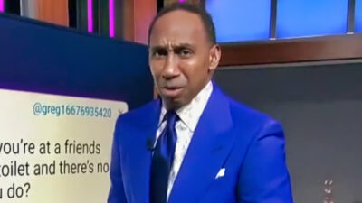 Stephen A Smith speaking on his podcast