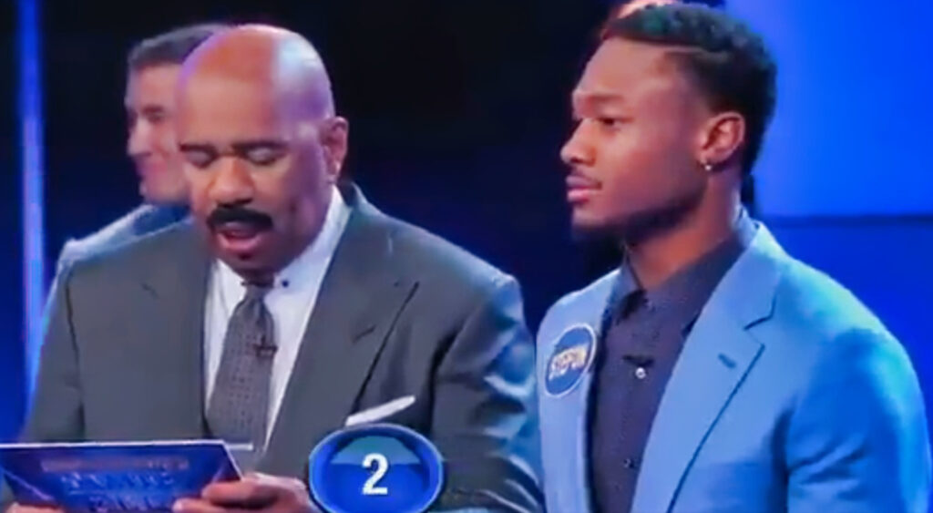 Steve Harvey and Stefon Diggs on 'Family Feud'