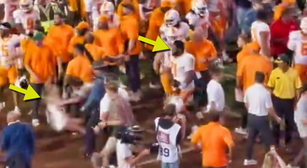 Tennessee Vols player decking female fan