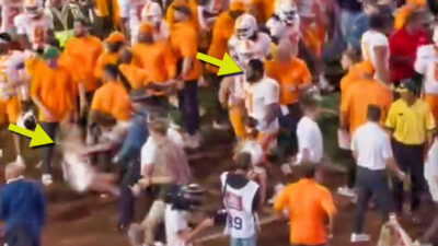 Tennessee Vols player decking female fan