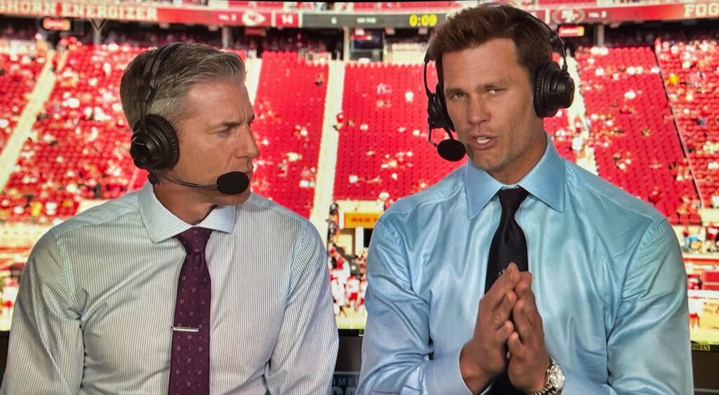 Tom Brady and Kevin Burkhardt calling 49ers-chiefs game.