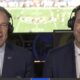 Tony Romo and Jim Nantz in broadcasting booth