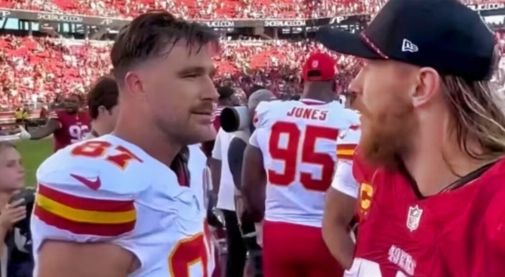 Travis Kelce and George Kittle meeting online