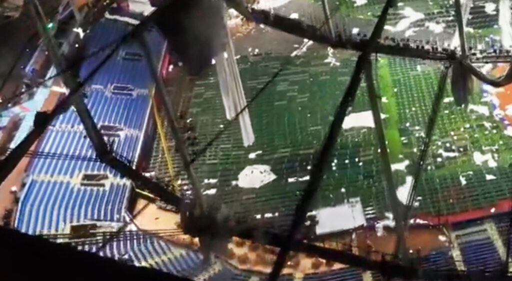 Aerial footage of Tropicana Field