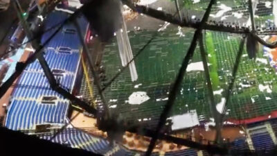 Aerial footage of Tropicana Field