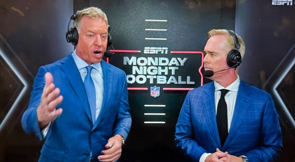 Troy Aikman and Joe Buck on Monday Night Football.