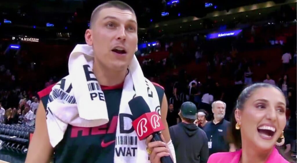 Tyler Herro Hilariously Got Distracted By A Fight In The Stands