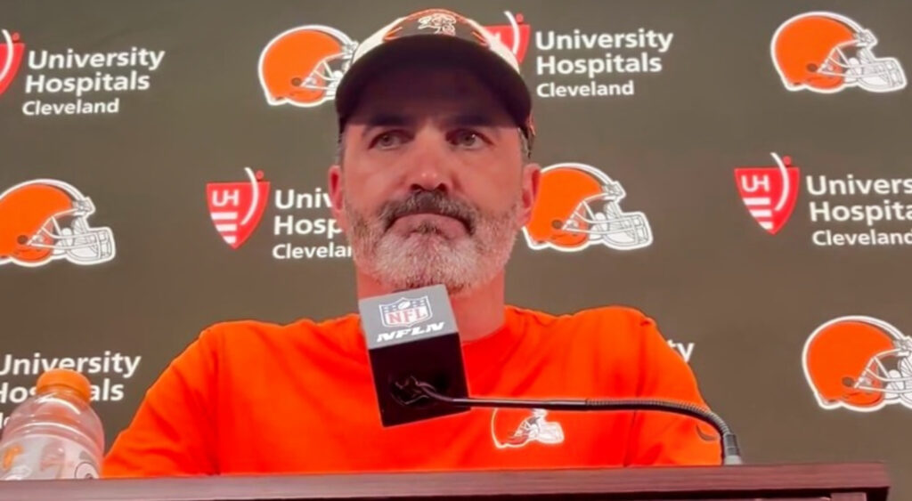 Cleveland Browns head coach Kevin Stefanski speaking to reporters after another ugly game by Deshaun Watson.