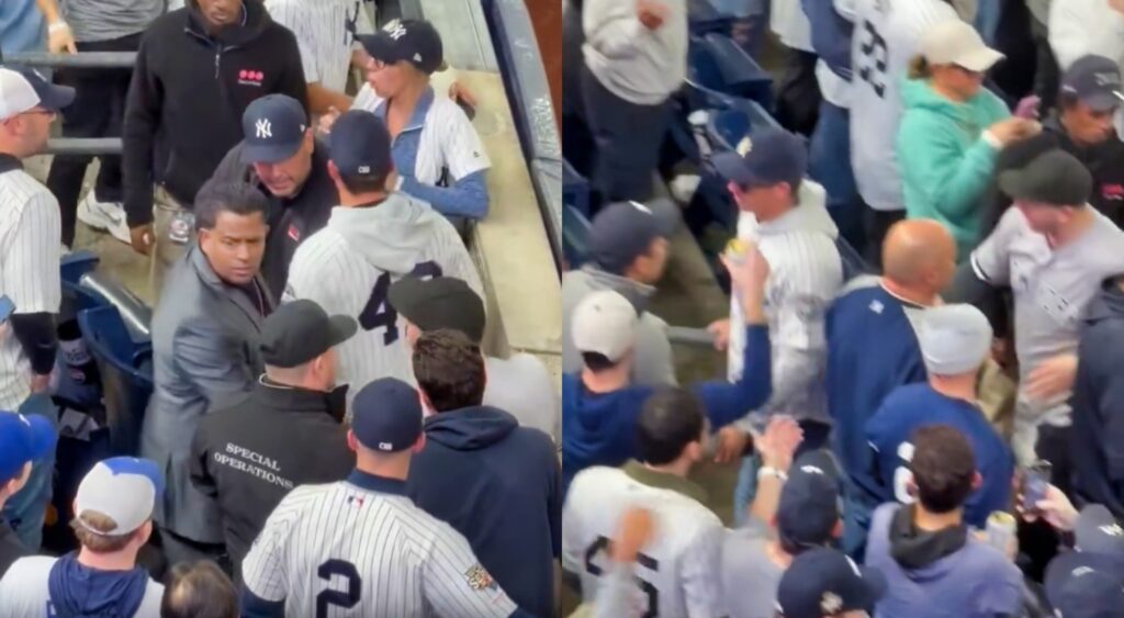 Yankees fans in stands after Mookie Betts incident 