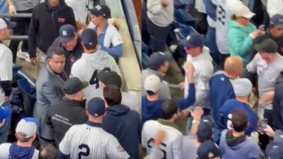 Yankees fans in stands after Mookie Betts incident