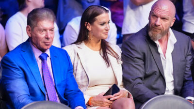 Vince McMahon, Stephanie McMahon, Paul Levesque sitting together