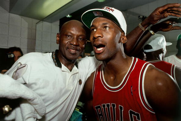 Michael Jordan with his father