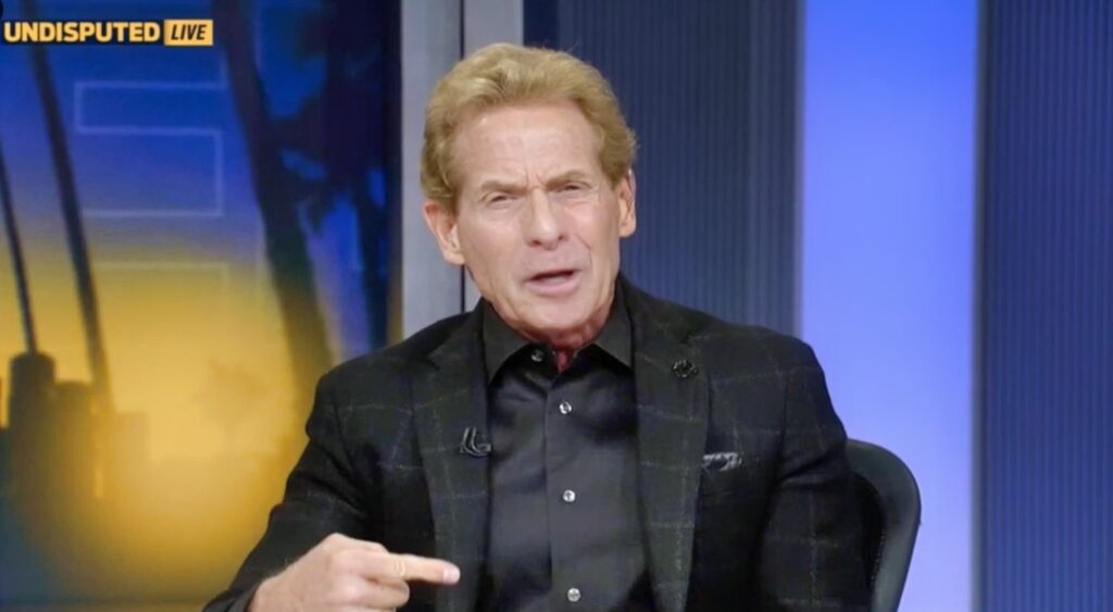 Skip Bayless speaking on his "Undisputed" FS1 show.