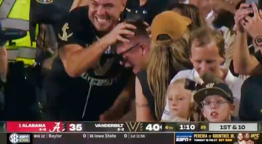 Vanderbilt fan crying after win