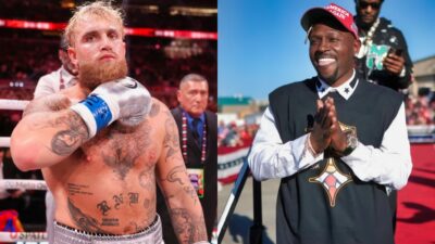 Antonio Brown at Trump rally and Jake Paul in boxing ring