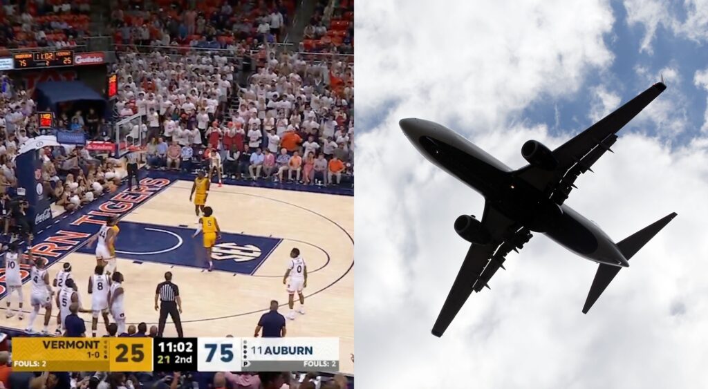 Vermont vs. Auburn and plane flying