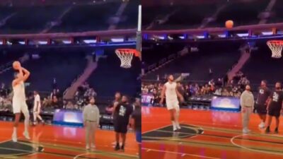 Fans laughed at Ben Simmons after he missed all shots during warm up