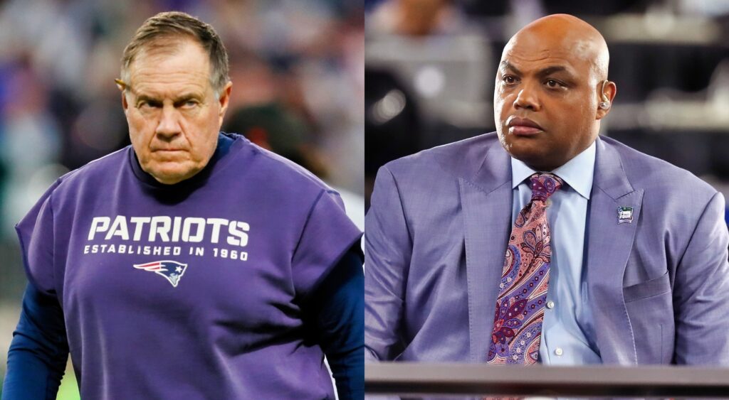 Former general manager of the New England Patriots Bill Belichick and Former NBA athlete and Televison Analyst Charles Barkley 