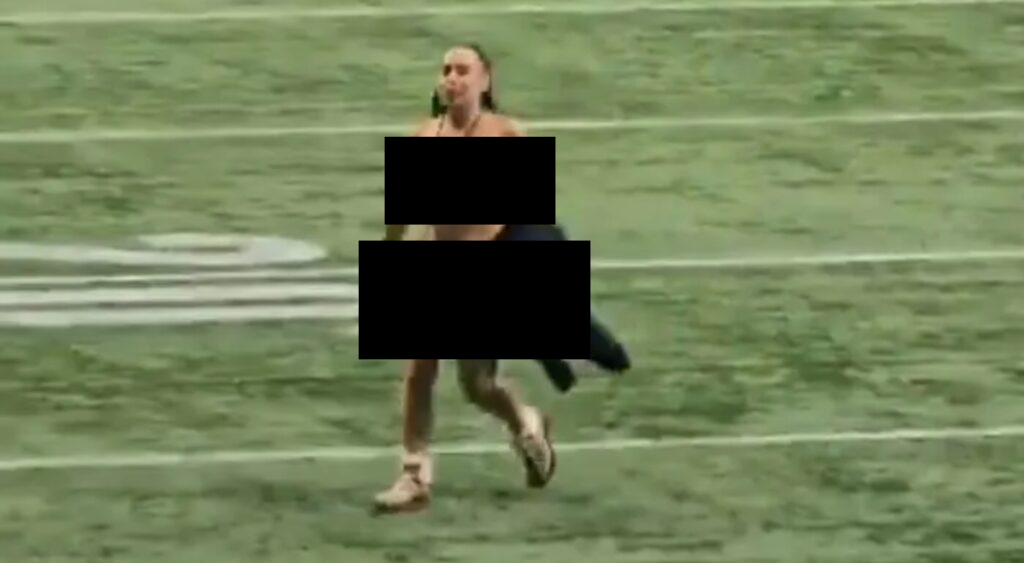 CFL streaker on field