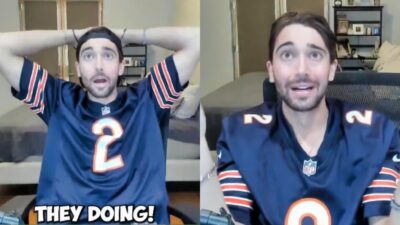 Chicago Bears fan in distress