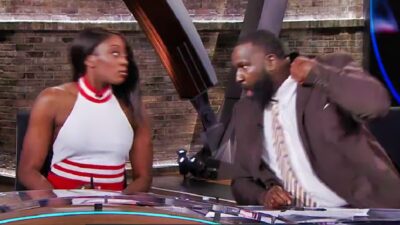 Kendrick Perkins barked at co-host Chiney Ogwumike