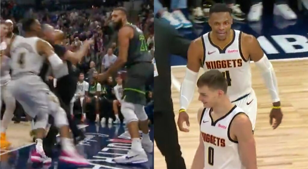 Gobert Appeared To Be Scared Of Russell Westbrook After Chris Braun Brawl