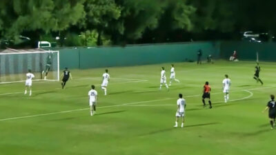 College soccer game between Notre Dame and Stanford