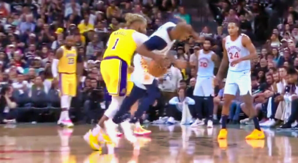 Things Got Pretty Ugly As D'Angelo Russell Committed A Hard Foul On Chris Paul After Getting Elbowed By The Spurs Star